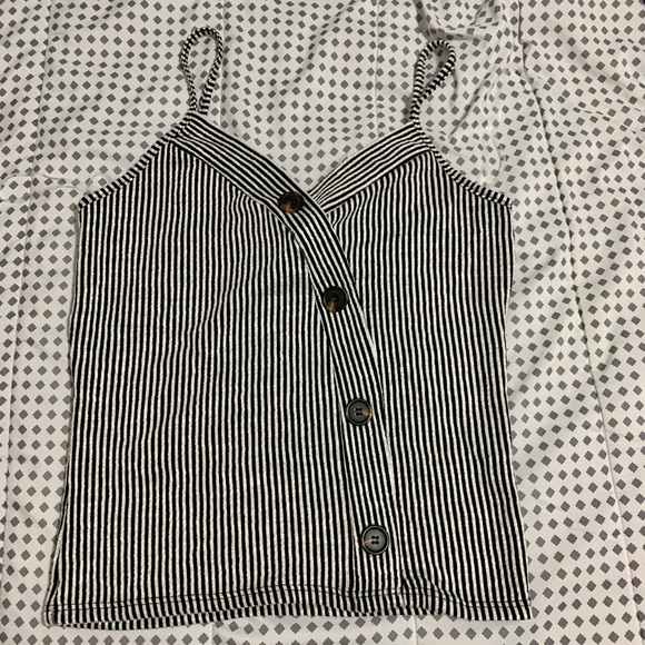 Caution To The Wind Tops - Striped Tank Top